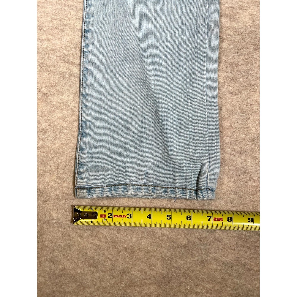 Levis 501 Original Fit Jeans Mens 38x34 Blue Denim Cotton High Rise Light Wash - Picture 16 of 16